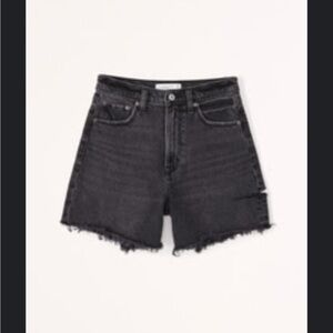 Abercrombie & Fitch Black High Rise Dad Shorts